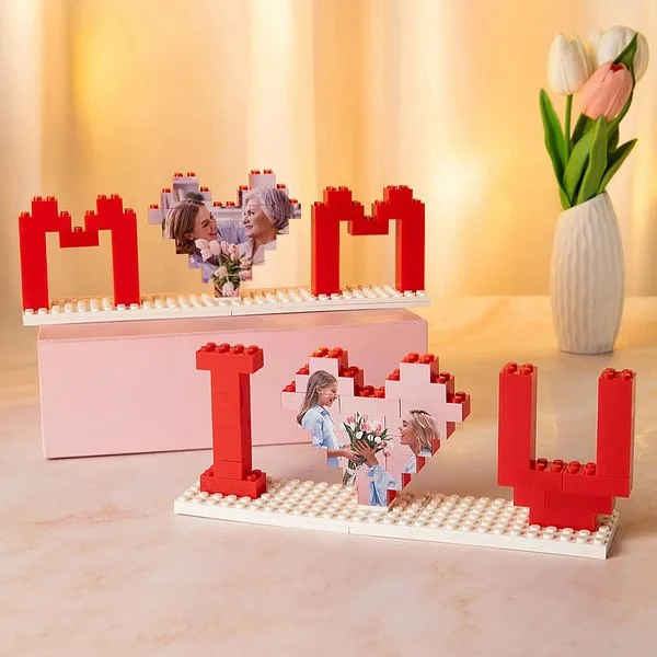 Personalisierte herzförmige Foto-Baustein-Puzzles