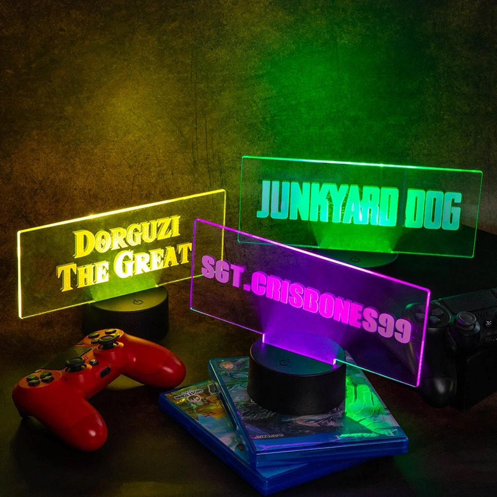Gamer-blinkendes Namensschild LED-Lampe