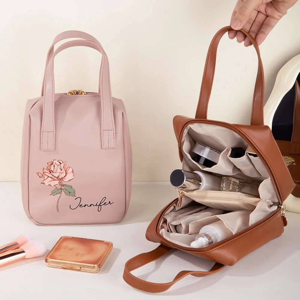 Kosmetiktasche mit Namen Mehreren Fächern