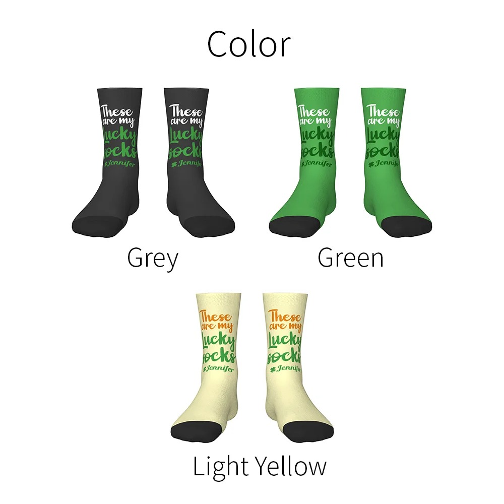 vierblättrige Kleeblatt Socken mit Namen