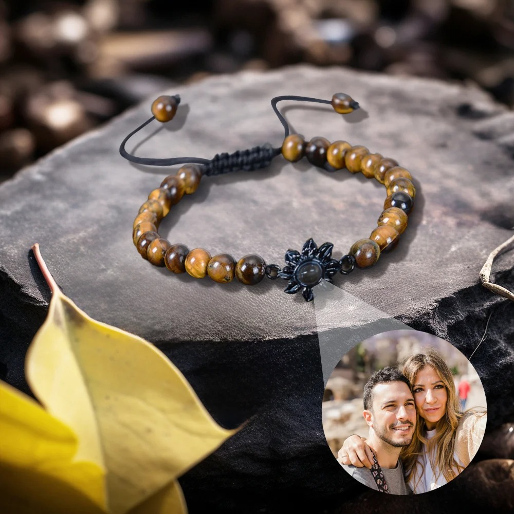Sonnenblume Charme Foto Projektion verstellbare Seil Armband