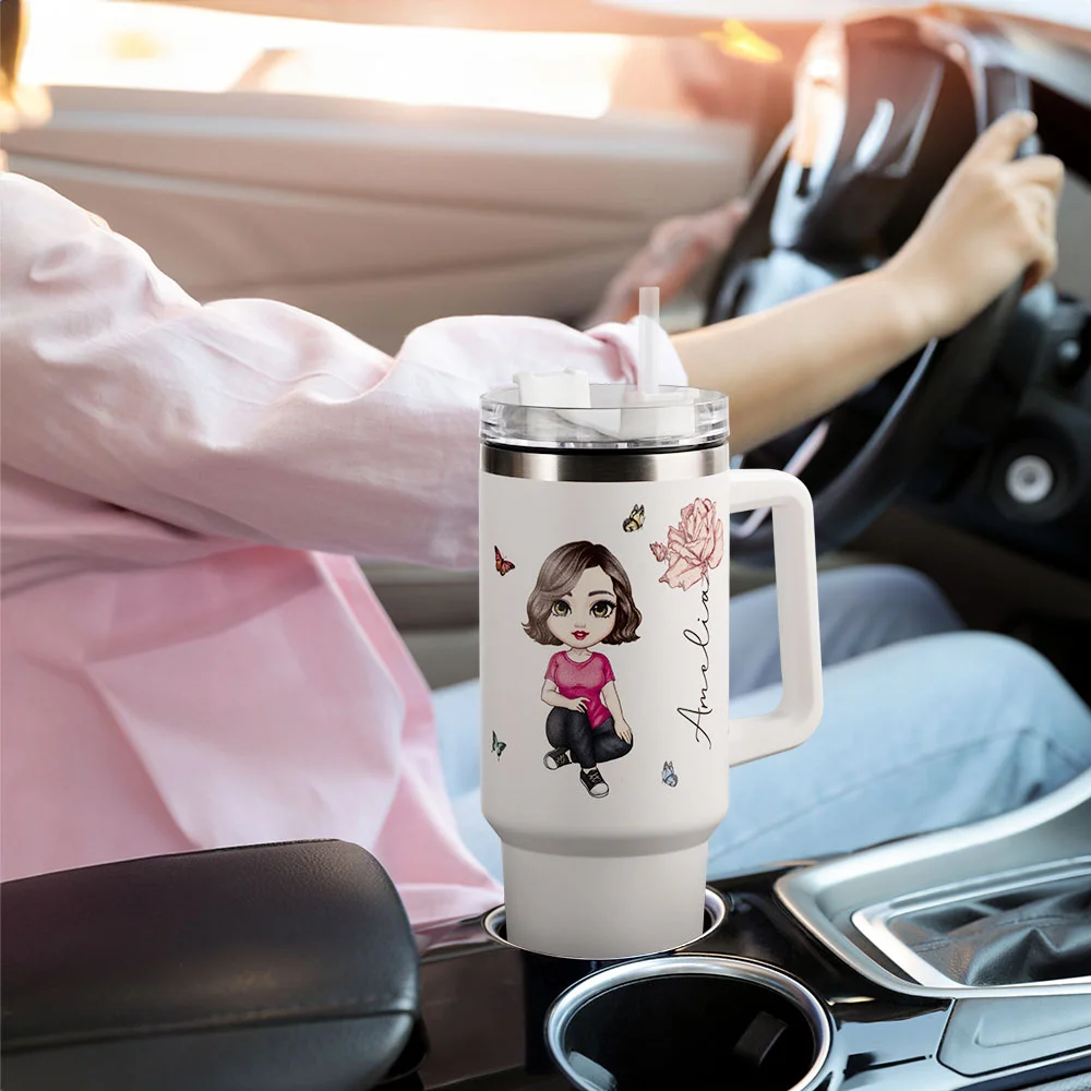Personalisierter Cartoon-Figur Becher mit Namen