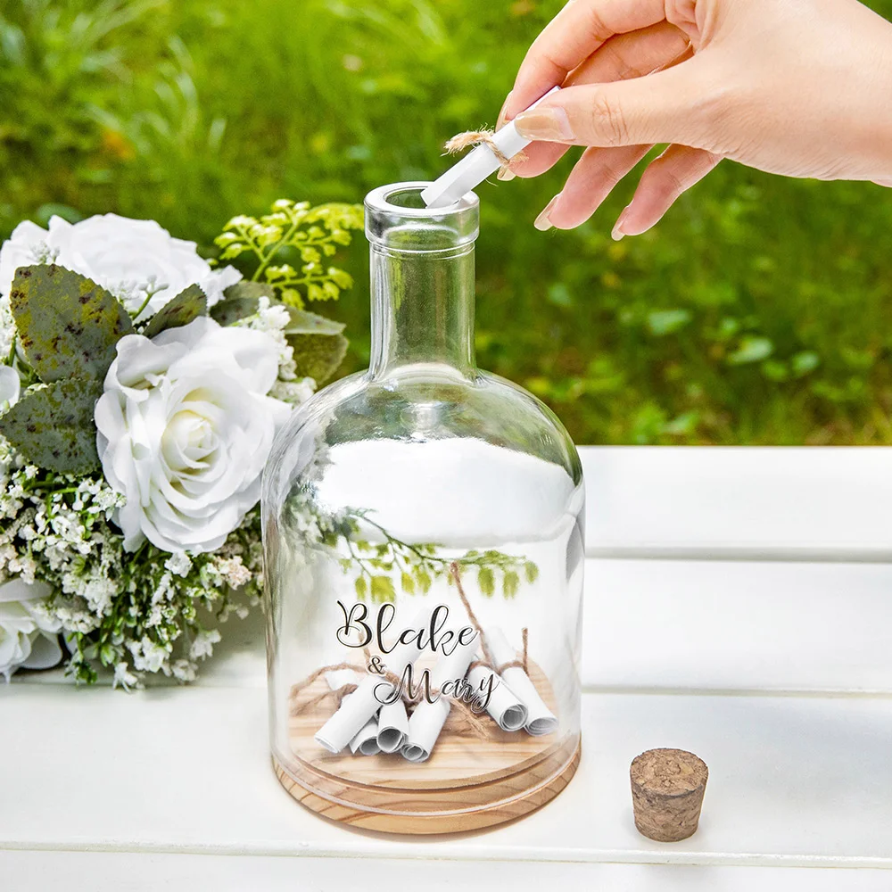Personalisierte Glasflasche mit Namen
