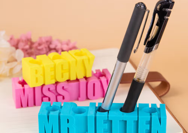 3D-Druck Namen Schreibtisch Büro Bleistifthalter: Kreative Ideen für einen persönlichen Arbeitsplatz