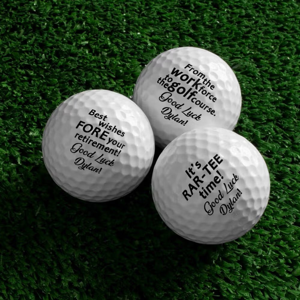 Personalisierte Golfbälle mit Text und Namen: Individuelle Golfbälle für persönliche Botschaften