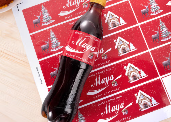 Personalisierte Cola-Flaschen-Etiketten mit Namen und Wunschtext: Individuelle Flaschendeko für besondere Anlässe