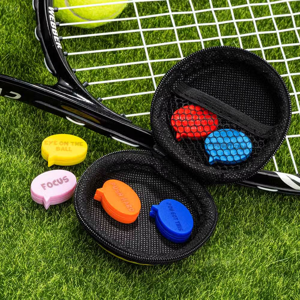 Personalisierte lustige Tennis-Dämpfer mit motivierenden Sprüchen