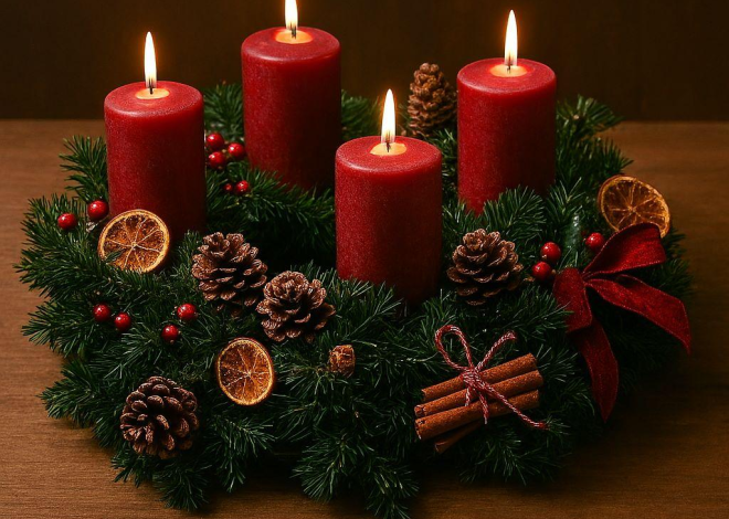 Adventskranz und vier Kerzen: Bedeutung, Ursprung und Tradition
